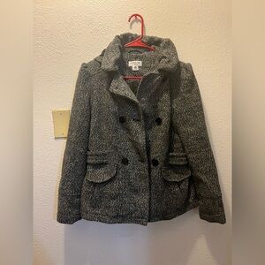 Women's Gray Double-Breasted Coat